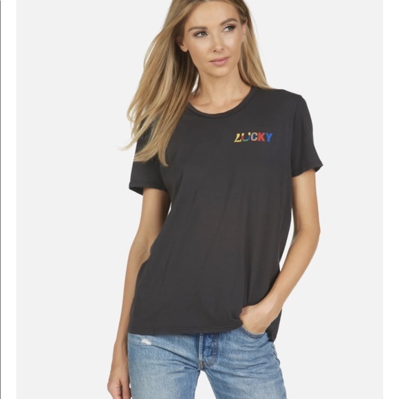 Lauren Moshi Lucky Happy Face printed tee - Picture 4 of 7